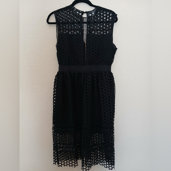 Cqbycq Dresses & Skirts - Cqbycq Black Crochet Dress Medium